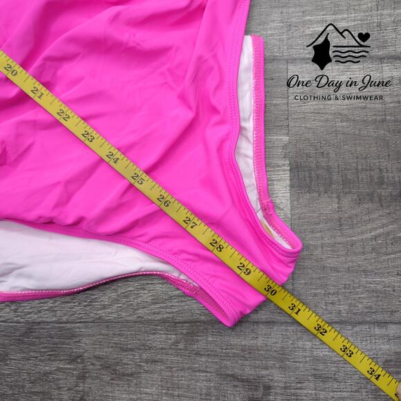 B2Prity Plus Size Ruffle Cross Front Cut Out One Piece Swimsuit Size 2XL - Picture 5 of 6